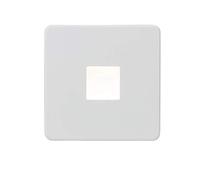 Knightsbridge Plinth Light, Steel, 0.8 W, Matt White