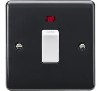 KnightsBridge 20A 1G DP switch with neon [Part M Compliant]