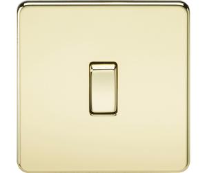 KNIGHTSBRIDGE POLISHED BRASS SCREWLESS Switches & Sockets ALL Inserts + USB