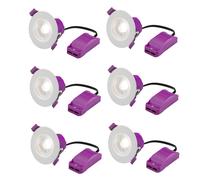 Knightsbridge RE6CTF RenuLED Fixed - 6W IP65 Fire-Rated LED Downlight with 3 x CCT (6 Pack)