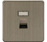 Knightsbridge SFRJ45AB Screwless RJ45 Network Outlet - Antique Brass