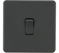 Knightsbridge Screwless 10AX 1G 2-Way Switch - Anthracite - SF2000AT