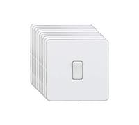 Knightsbridge Screwless 10AX 1G 2-Way Switch - Matt White