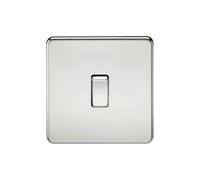 Knightsbridge SF1200PC Screwless 10AX 1G Intermediate Switch - Polished Chrome
