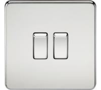 Knightsbridge Screwless 10AX 2G 2-Way Switch