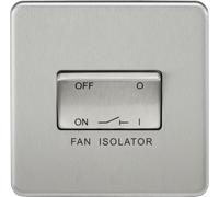 Knightsbridge Screwless Flatplate light switches & sockets BRUSHED CHROME range