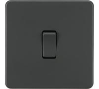 Knightsbridge Screwless 10AX Intermediate Switch - Anthracite