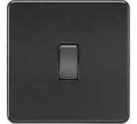 Knightsbridge Screwless 10AX Intermediate Switch - Matt Black - SF1200MBB