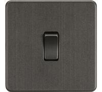 Knightsbridge SF1200SB Screwless 10AX 1G Intermediate Switch - Smoked Bronze
