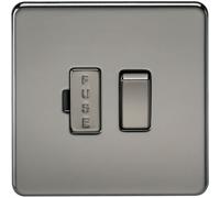 Knightsbridge Screwless 13A Switched Fused Spur Unit - Black Nickel - SF6300BN