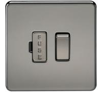 Knightsbridge Screwless 13A Switched Fused Spur Unit - Black Nickel - SF6300BN