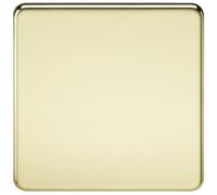 KnightsBridge Screwless 1G Blanking Plate Polished Brass