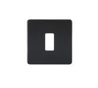 Knightsbridge Screwless 1G grid faceplate - matt black