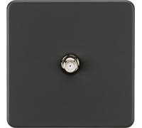 KnightsBridge Screwless 1G SAT TV Outlet (Non-Isolated) - Anthracite