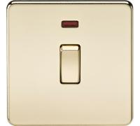 Knightsbridge Screwless 20A 1G DP Switch with Neon