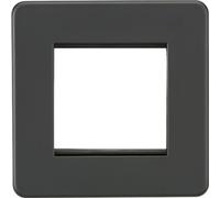 KnightsBridge Screwless 2G Modular Faceplate - Anthracite