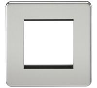 KnightsBridge Screwless 2G Modular Faceplate - Polished Chrome