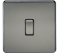 Knightsbridge Screwless Black Nickel Full Range Switches, Sockets and Dimmers