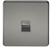 Knightsbridge Telephone Extension Socket SF7400BN - Screwless, 230 V - Black Nickel