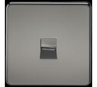 Knightsbridge Screwless Flatplate light switches & sockets BLACK NICKEL range