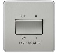 Knightsbridge Screwless Flatplate light switches & sockets BRUSHED CHROME range