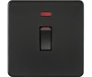 KNIGHTSBRIDGE SCREWLESS FLATPLATE LIGHT SWITCHES & SOCKETS MATT BLACK RANGE