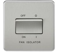 Knightsbridge Screwless Flatplate Range of Sockets & Switches in Brushed Chrome