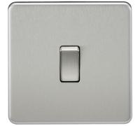 Knightsbridge Screwless Flatplate Range of Sockets & Switches in Brushed Chrome
