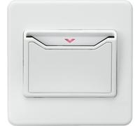 Knightsbridge Screwless Hotel 32A 1G Key Card Switch Matt White