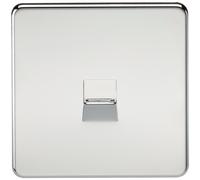 KnightsBridge Screwless Polished Chrome Telephone Extension Flush Wall Socket