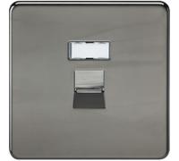 Knightsbridge Screwless RJ45 network outlet - black nickel - SFRJ45BN