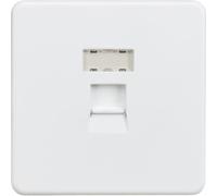 Knightsbridge Screwless RJ45 network outlet - Matt white - SFRJ45MW