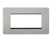 KnightsBridge Screwless 4G Modular Faceplate - Brushed Chrome