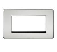 Knightsbridge SF4GPC Screwless 4G Modular Faceplate - Polished Chrome