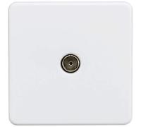 Knightsbridge SF0100MW Screwless 1G TV Outlet (Non-Isolated) -Matt White
