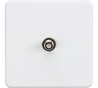 Knightsbridge SF0150MW Screwless 1G SAT TV Outlet (Non-Isolated) - Matt White