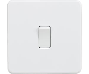 Knightsbridge SF1000DPMW Screwless 10AX 1G DP Switch - Matt White