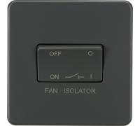 Knightsbridge Screwless 10AX 3 pole Fan Isolator Switch - Anthracite - SF1100AT