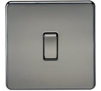 Knightsbridge SF1200BN Screwless 10 A 1-Gang Intermediate Switch, 230 V, Black Nickel