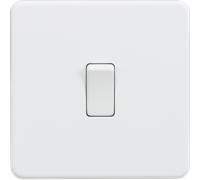 Knightsbridge SF1200MW Screwless 10AX 1G Intermediate Switch - Matt White
