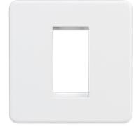 Knightsbridge SF1GMW Screwless 1G Modular Faceplate - Matt White