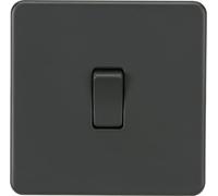 Knightsbridge Screwless 10AX 1G 2-Way Switch - Anthracite - SF2000AT