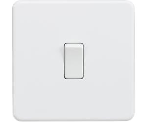 Knightsbridge SF2000MW Screwless 10AX 1G 2-Way Switch - Matt White