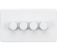 Knightsbridge SF2194MW Screwless 4G 2-Way 10-200W (5-150W LED) Intelligent Dimmer - Matt White