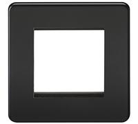 Knightsbridge SF2GMB Screwless 2G Modular Faceplate - Matt Black