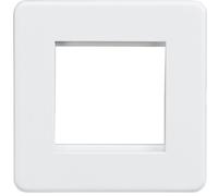 Knightsbridge SF2GMW Screwless 2G Modular faceplate-Matt White