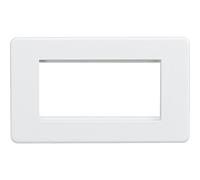 Knightsbridge SF4GMW Screwless 4G Modular faceplate-Matt White