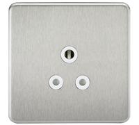 MLA Knightsbridge 5A UnSocket Brushed Chrome W/White Insert - SF5ABCW