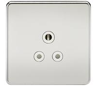 Knightsbridge Screwless 5A Unswitched Socket - Polished Chrome with White Insert - SF5APCW