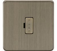 Knightsbridge SF6000AB Screwless 13A Fused Spur Unit - Antique Brass